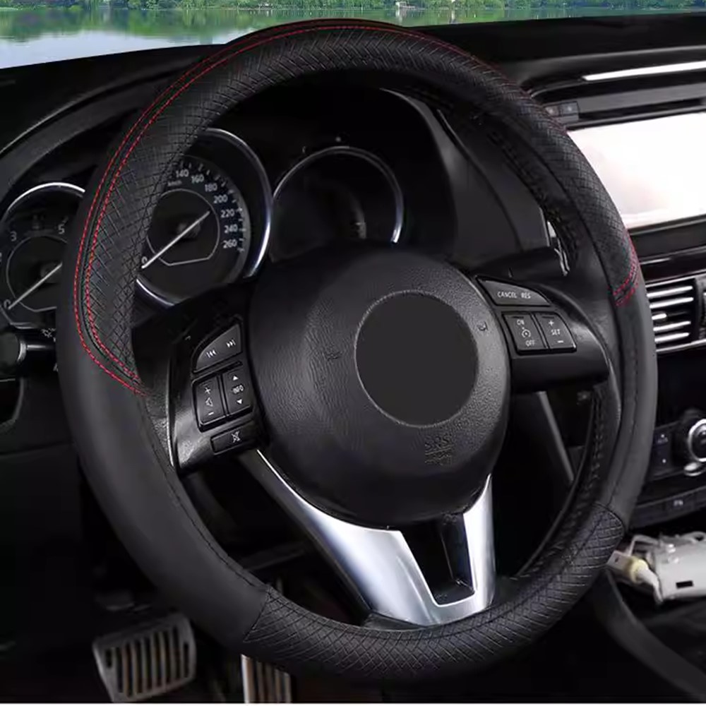 자동차 가죽 핸들커버 봉고 포터 G70 K3 K5 K9 QM6 SM3 SM5 SM7 코란도 올란도 레이 스포티지 니로 스파크 셀토스 그랜저 스타리아 캐스퍼 베뉴 37cm 38cm 8,000원