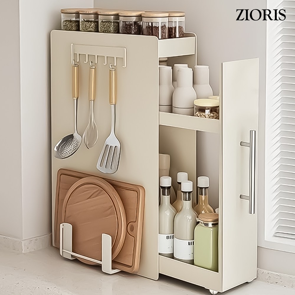 지오리스 틈새활용 철제 슬라이딩 조리도구 정리대 겸 주방 양념통 수납함 43,120원