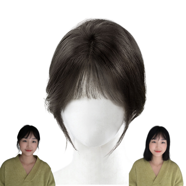 씨엔와우 앞머리 100%인모 수제 메쉬 정수리부분가발 62,900원