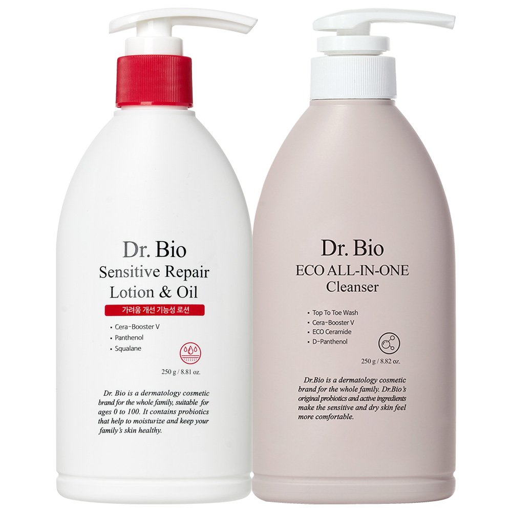 [1+1] 닥터바이오 고보습 센시티브 로션 앤 오일 250g + 올인원 클렌저 250g, 1개 26,900원