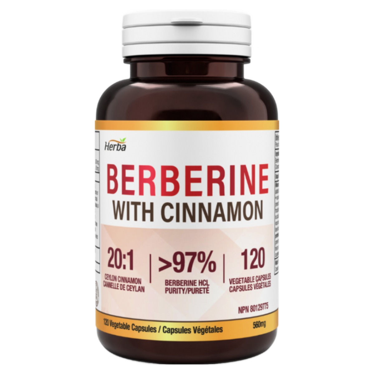 베르베린 1000mg 120식물성캡슐 실론 시나몬 2400mg 추가 함유 허바 캐나다, 1개, 120정 50,100원