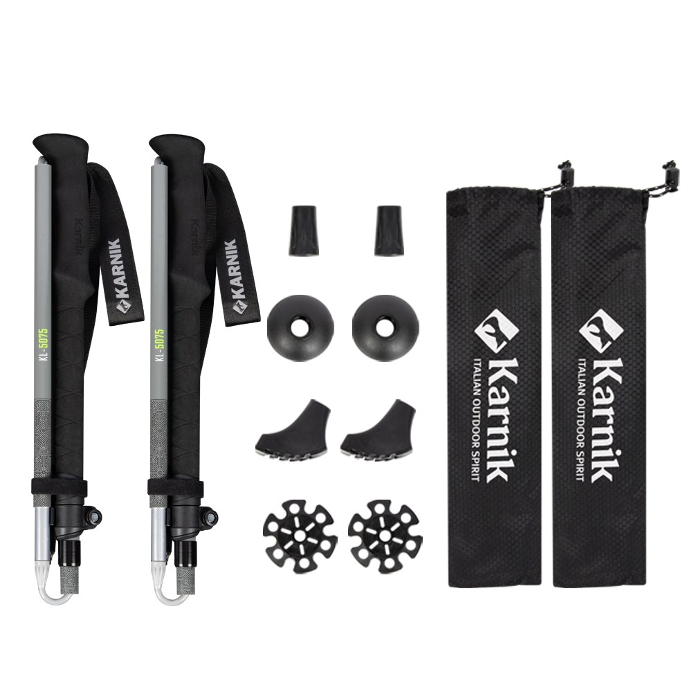 카르닉 경량 5단 접이식 등산스틱, 1세트, 듄그레이(gray) 39,900원