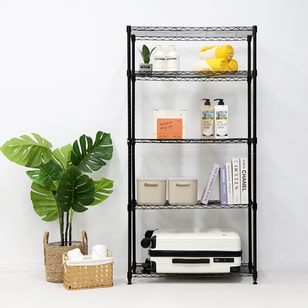 팬물산 735 메탈랙 철제 선반, 블랙, 5단 34,110원