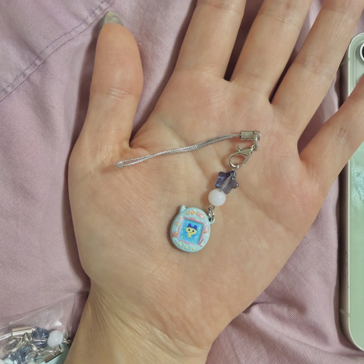 HDRNGRZ 다마고치 마메치 팬던트 키링 마메치미니키링, 1개, 블루마메치 12,300원