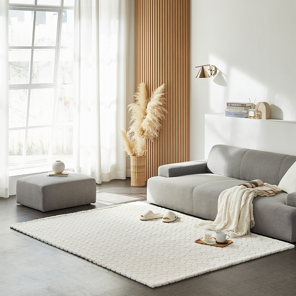 아담데코 나뭇잎 엠보싱 리프 러그 90,900원