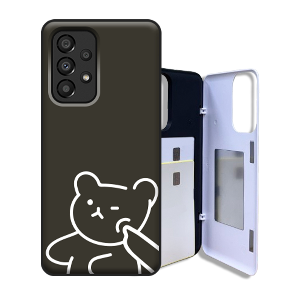 휘케이스 고양이 고야 곰돌이 고마 디자인 갤럭시 A시리즈 카드 2장 수납 마그네틱 도어범퍼 케이스 17,900원