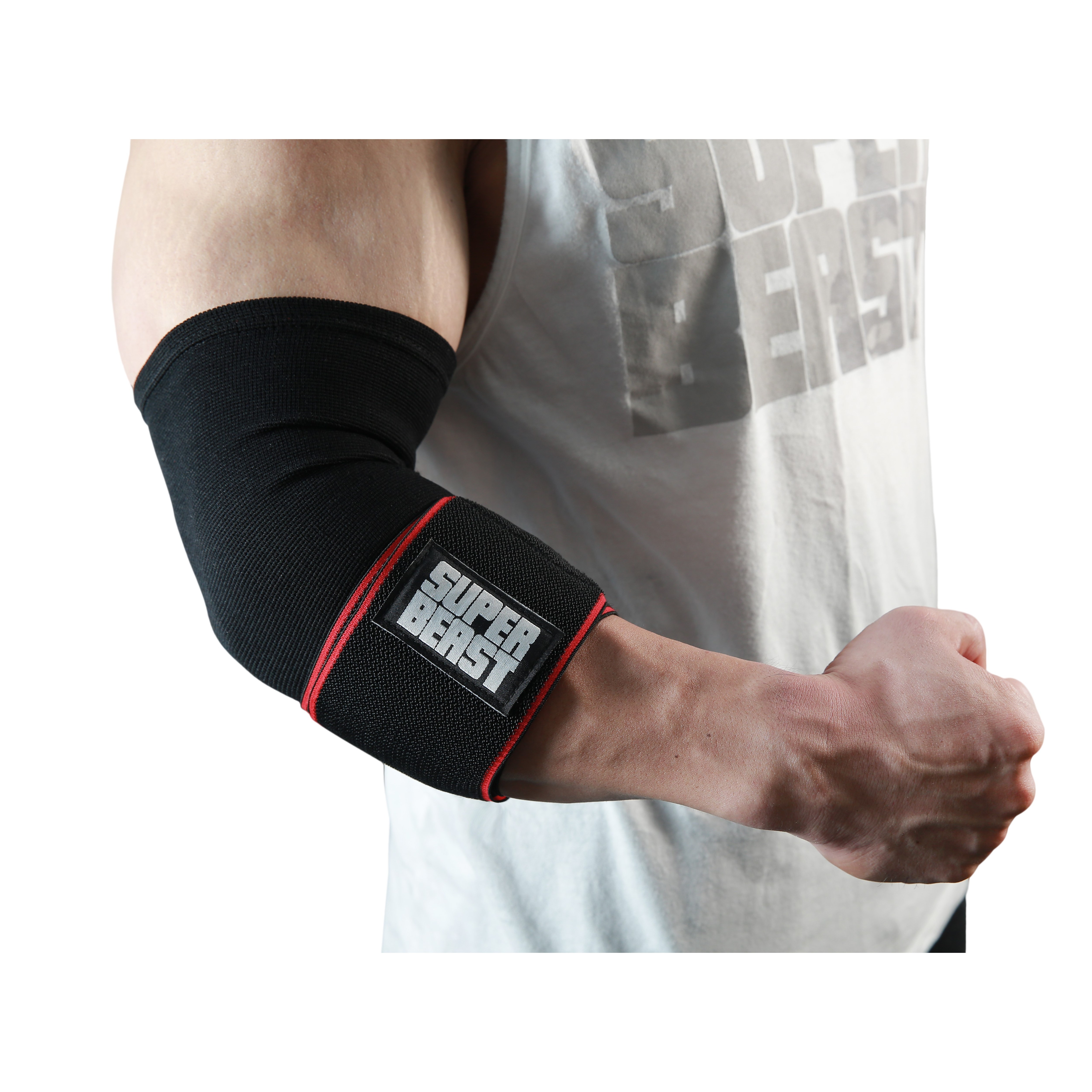 슈퍼비스트 팔꿈치보호대[일반] 좌우한쌍 김성환 헬스엘보보호대 SUPERBEAST ELBOW 한쌍동봉, 블랙, 1세트 32,950원