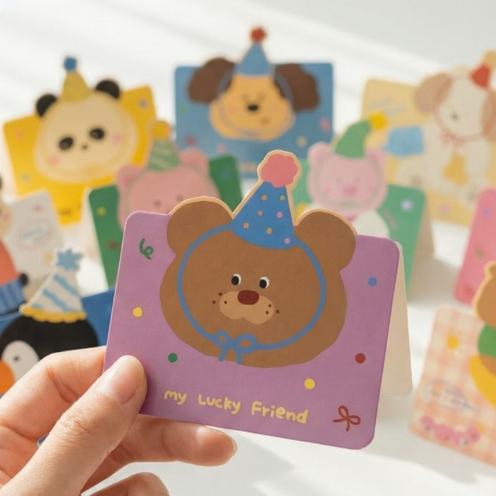 올리올망 동물 캐릭터 미니 생일 축하 카드 7,480원