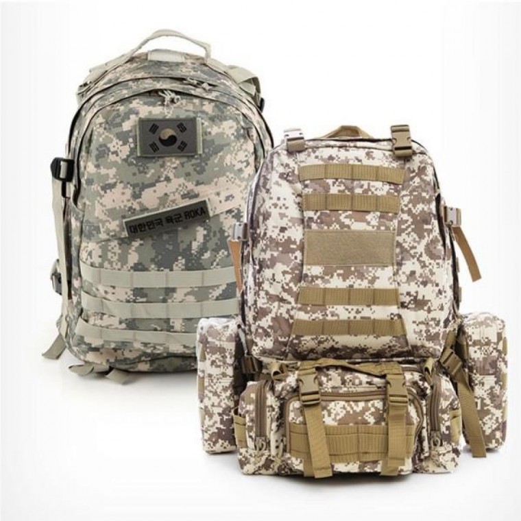 밀리터리 멀티 백팩 여행 가방 캠핑 용 배낭 50L 대용량 방수, 단일상품 56,360원