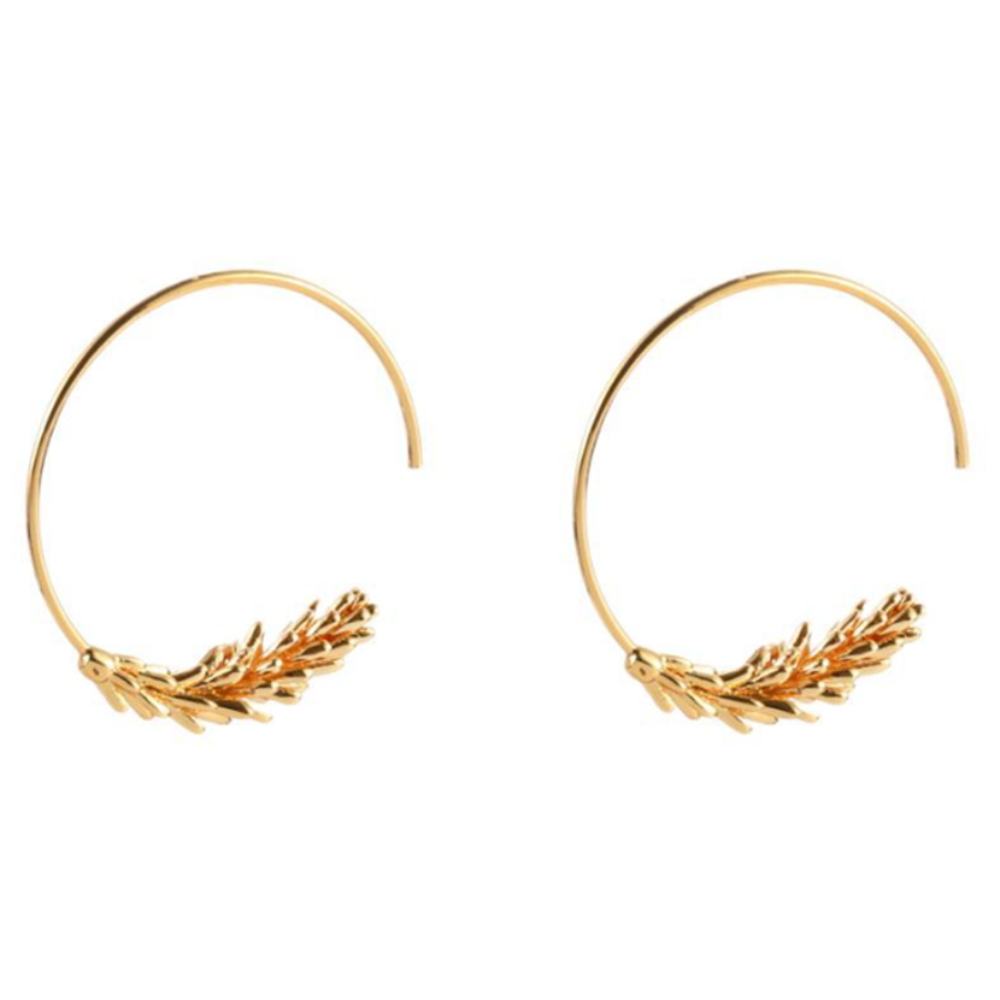 Eclatte 귀걸이 14K 금 도금 밀짚 모양 C형 이어링 데일리 직장용 알러지 방지 선물 추천 쇼핑백 발암물질 미포함 29,800원