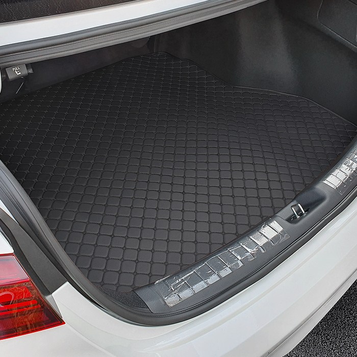 카프트 올뉴K3 호환 트렁크매트 프리미엄 퀼팅 가죽, 블랙-블랙 49,000원