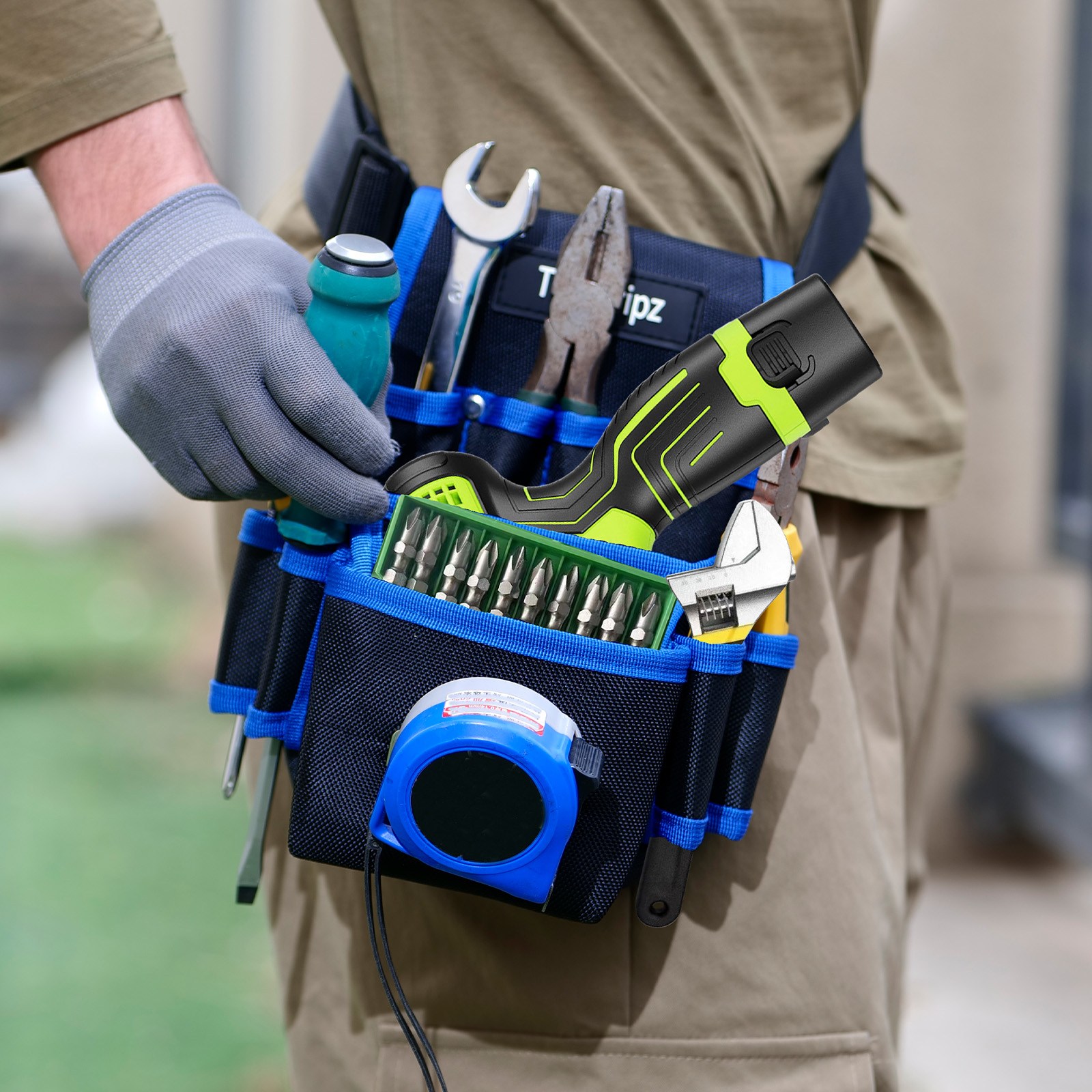 공구 허리가방 다중 포켓 내구성 강한 1680복합 소재, 1개 21,000원