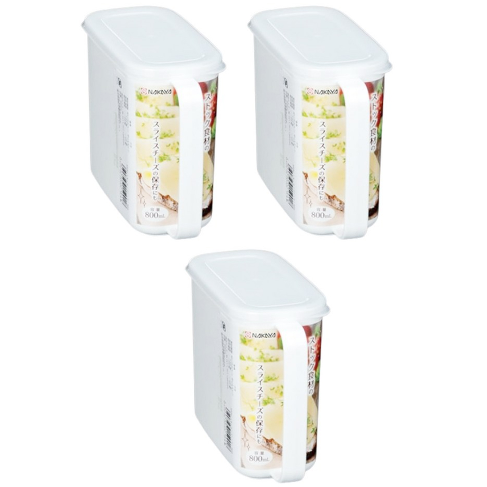 일본 나카야 화이트 슬림 밀폐용기 (800ml  1300ml) 10,500원