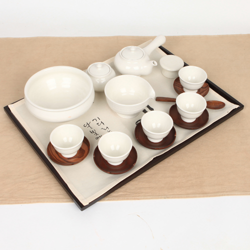 화이트미니 쟁반 5인 풀 교육용 3인다기종합세트(유아용)-균열 125,000원