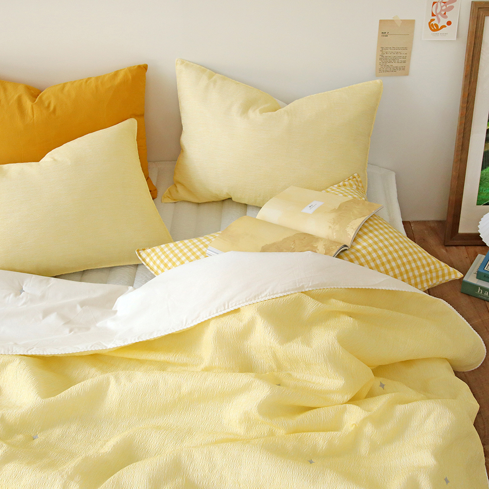 누블 고슬고슬 시원한 셔벗 스노우리플 다이아 자수 여름 차렵 이불베개 세트 32,280원