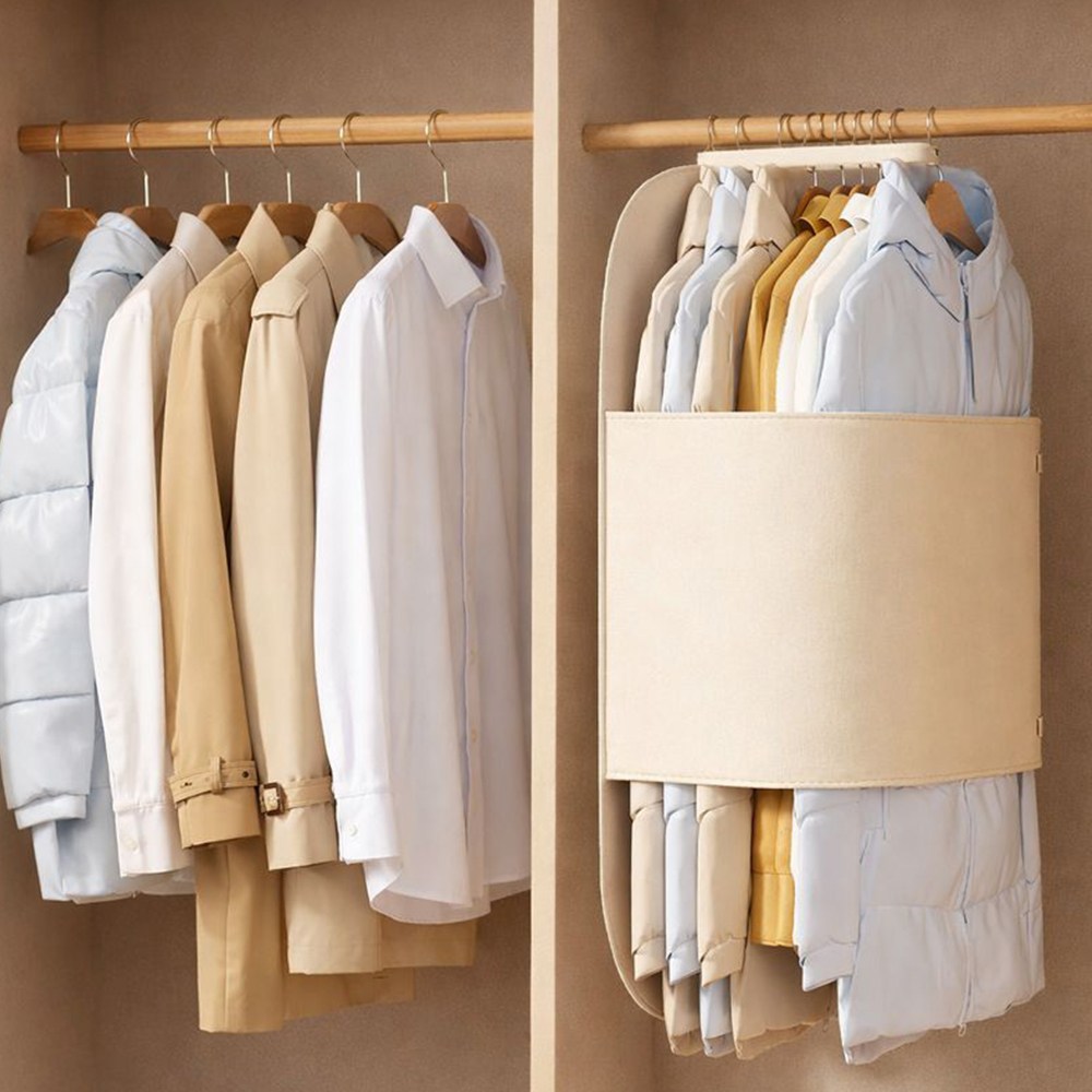 보리보 옷장정리 옷걸이형 2단 잠금 옷정리 파우치 다용도 압축커버 8,800원