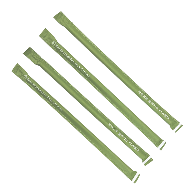 원바이 자연 PLA빨대 7.0 mm X 210 mm 개별포장 5000개 (흰색), 1박스, 5000개입 57,300원