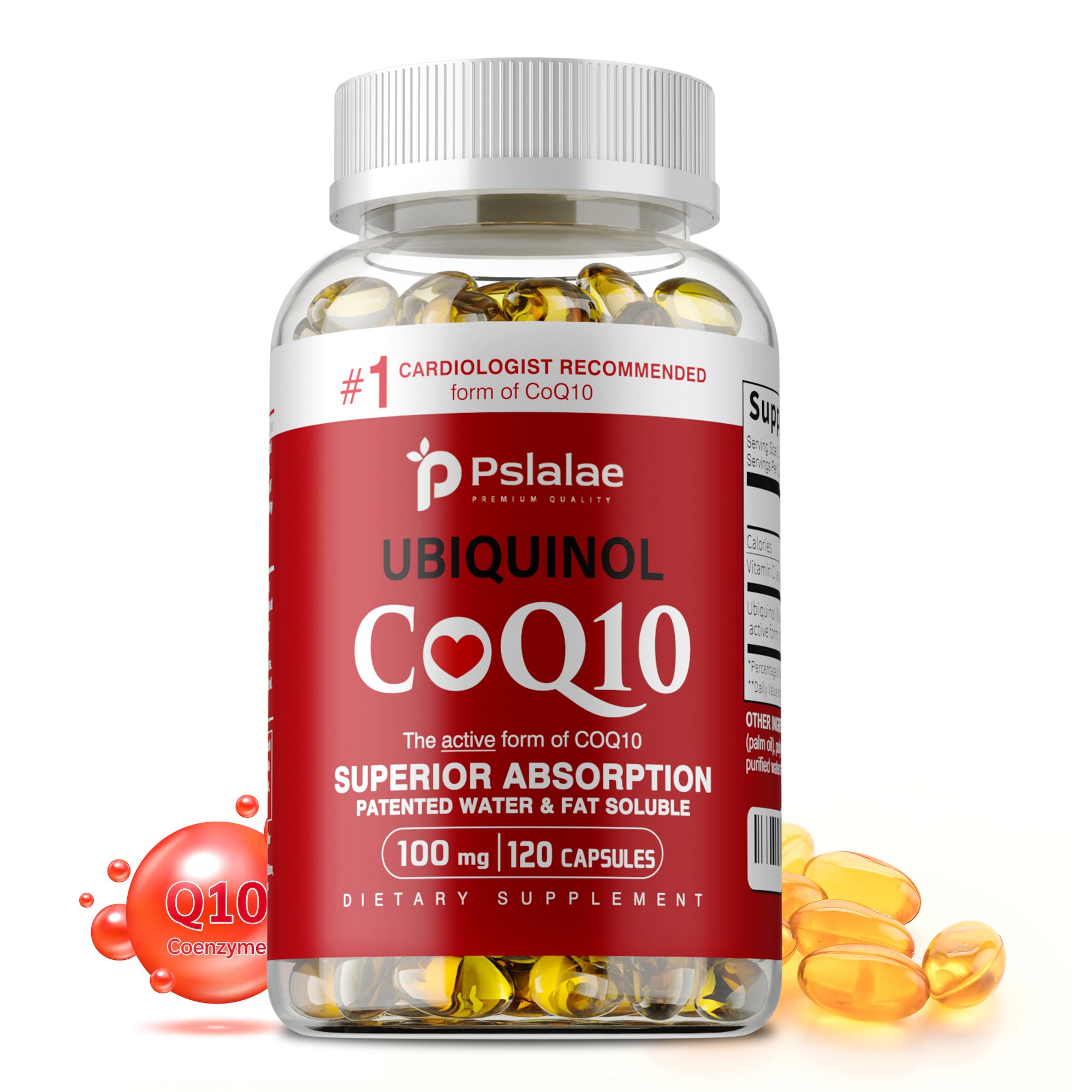 유비퀴놀 CoQ10 100mg 소프트젤 - 뛰어난 흡수력 - 심장 건강을 위한 활성형 코엔자임 Q10 16,710원