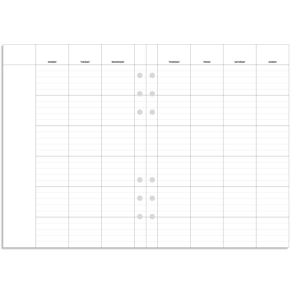 데이스테이션 6공 A5 25절 바인더 리필 먼슬리 플래너 6,000원