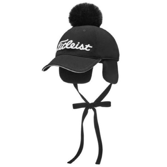 타이틀리스트 우먼스 폼폼 캡 겨울 골프모자 방한 귀달이모자 파크골프 겸용 62,000원
