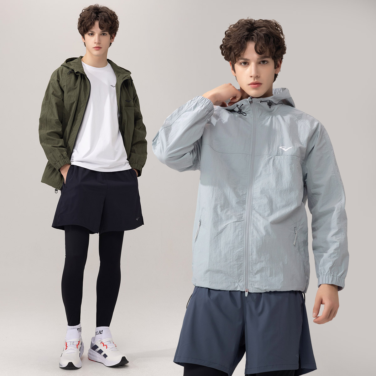 에버라스트 남자 조깅복 세트 바람막이 + 반바지 레깅스 75,800원