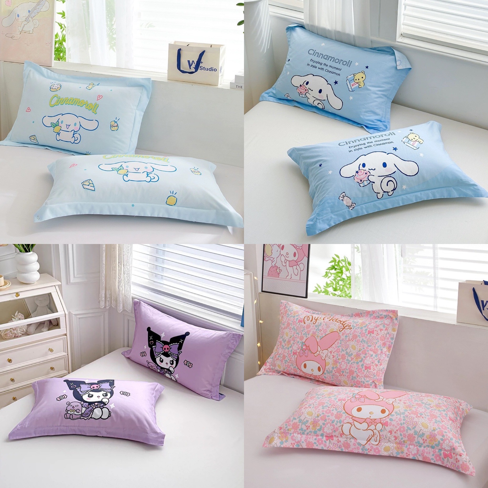 산리오베개커버 30*50 시나모롤 헬로키티 순면커버 시나모롤베개 14,800원