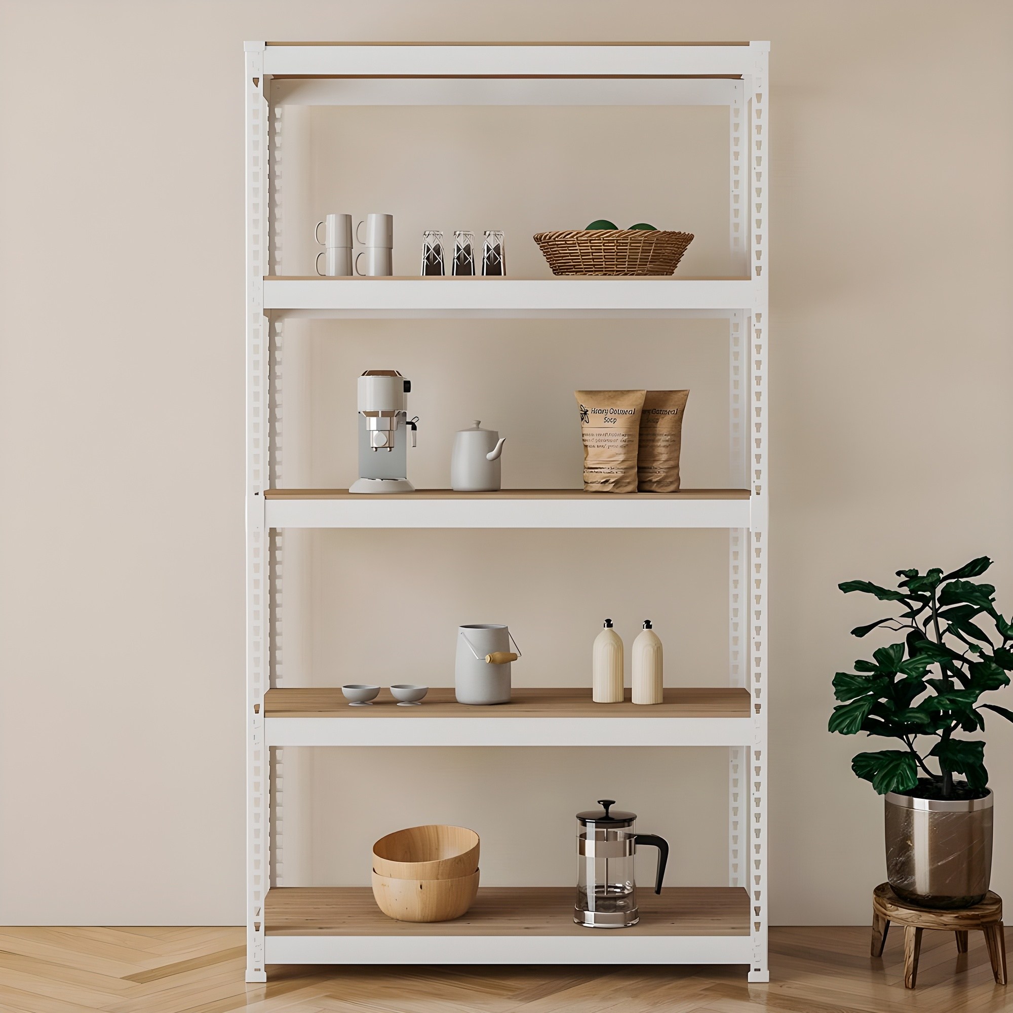 스피드랙 V2 선반, 화이트, 5단 128,400원