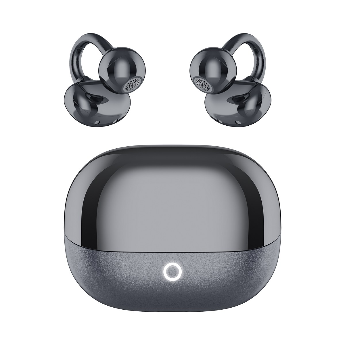 SUNNOTE 오픈형 블루투스 이어폰 귀걸이형 귀찌 이어폰 무선 블루투스 V6.0 AI ENC 노이즈 캔슬링 고음질 C타입, 단일상품, 블랙 24,000원