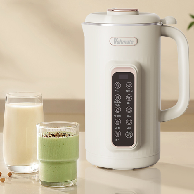 [국내발송] VoltMate 1600ML대용량 두유제조기 자동세척 온열 기능 두유기 6종 건강 음료 서리태 두유 죽 이유식 제조기, 1636J 129,800원