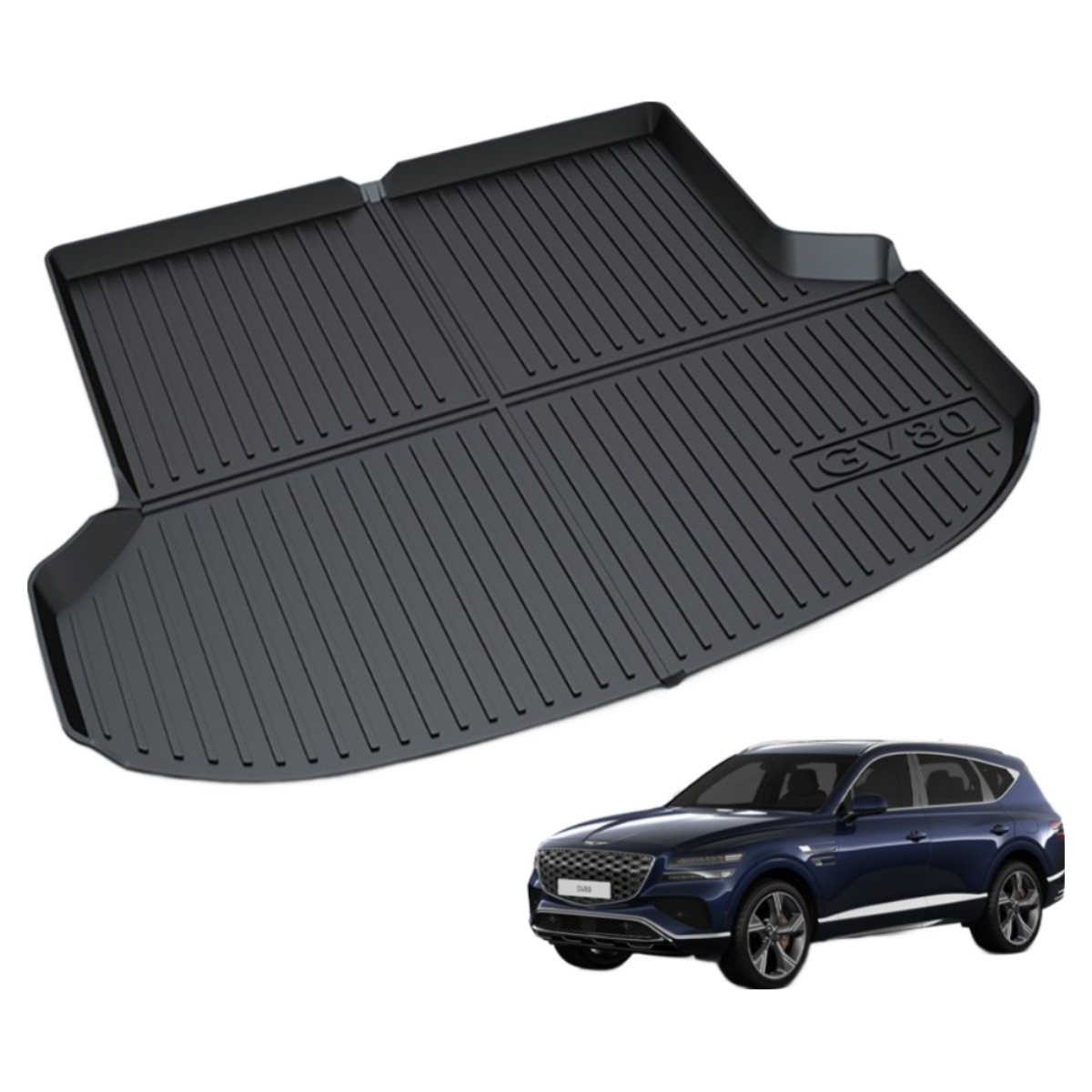 제네시스GV80 트렁크매트 3D 카본논슬립 (5인승) 페이스리프트 호환 55,000원