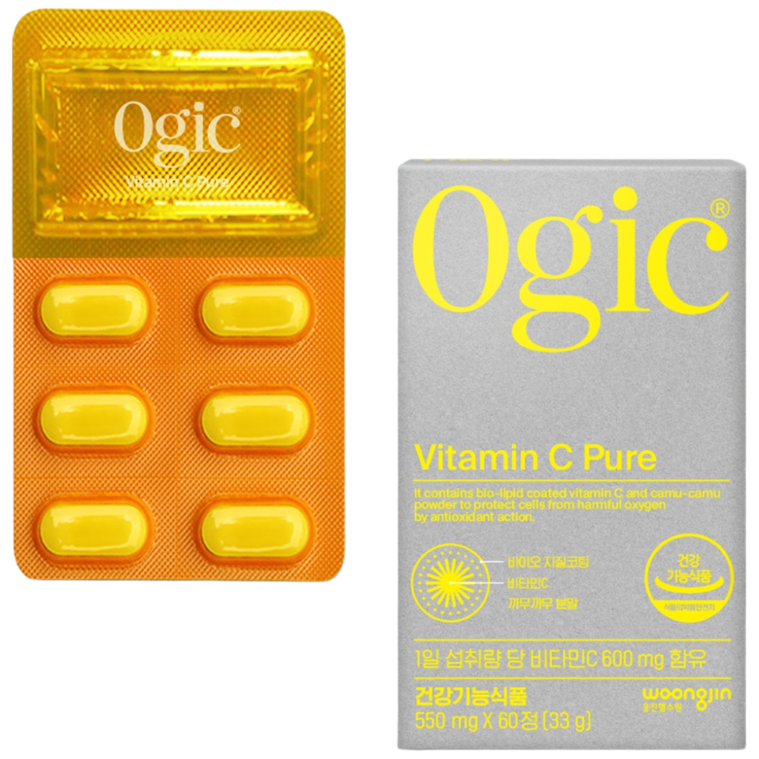 웅진헬스원 오직 비타민C 고함량 500mg 60정 1개월분 24,000원