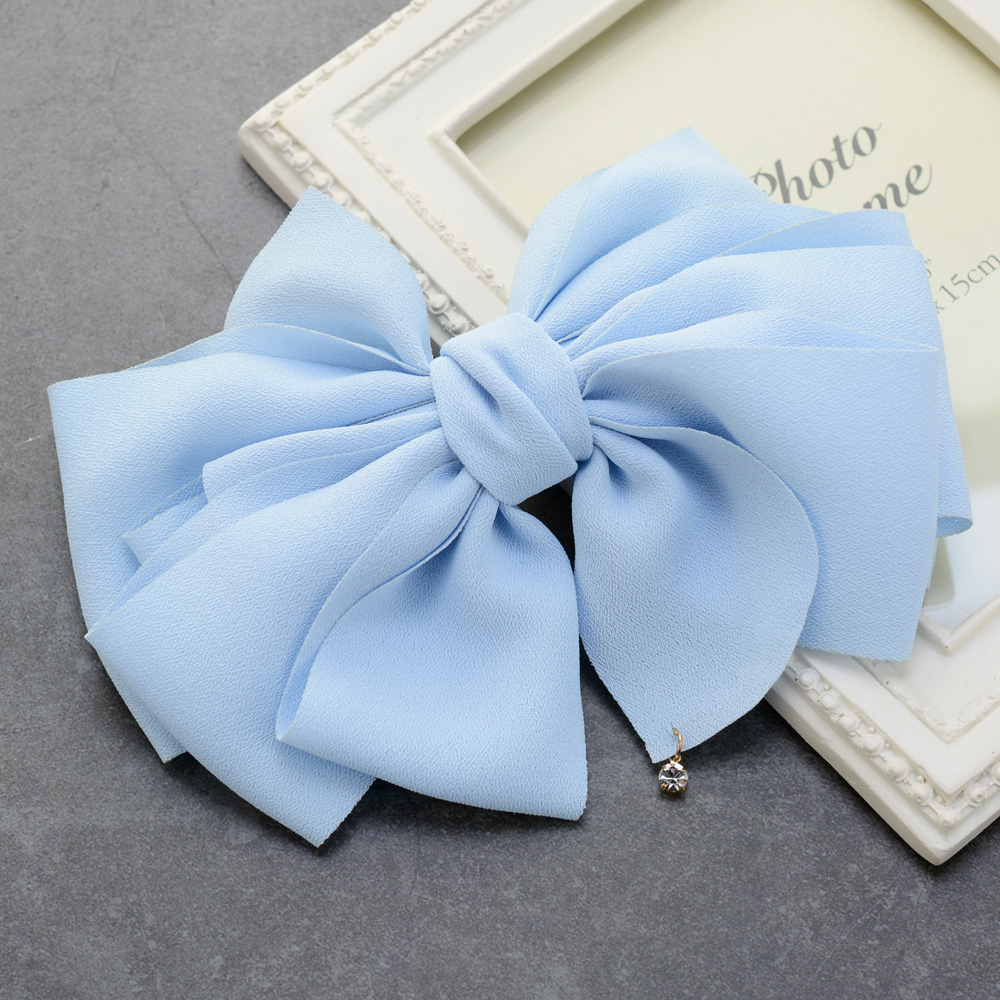 핸날 포인트 큐빅 레이저 커팅 왕리본 자동핀 13,500원