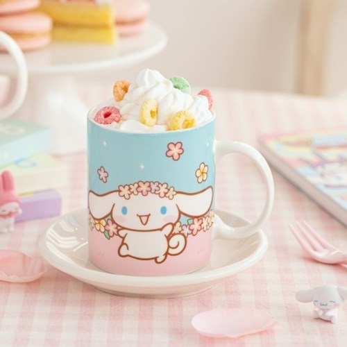 [텐바이텐] 산리오플라워 머그컵(시나모롤), 1개, 스카이 블루 10,000원