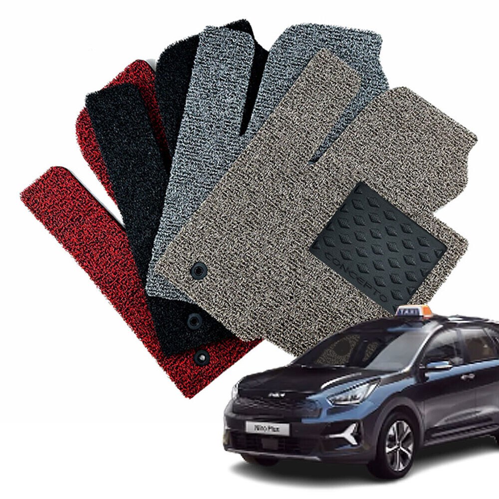 DXSOAUTO 컨셉토 확장형 코일매트 니로 EV 플러스 영업용택시 1열2열 세트, 블랙, 156_4 EV 플러스 39,000원