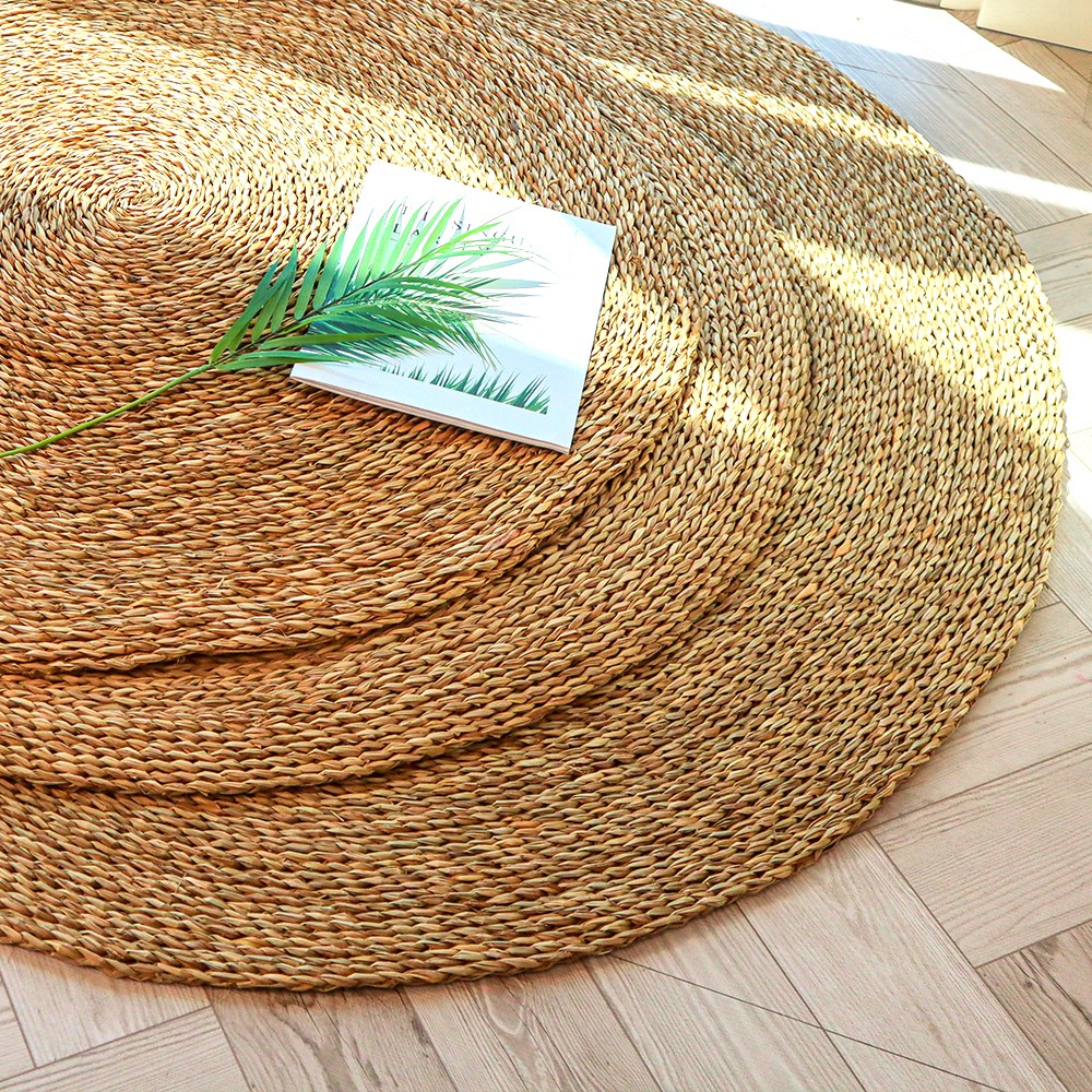 픽홈 라탄러그 옥잠화 인테리어 빈티지 수초 멍석 거실 침실 여름 원형러그 65,900원