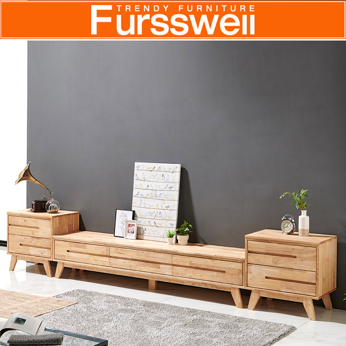 퍼스웰 노르센 고무나무원목 3200 거실장TV장세트(SI_127) 492,000원