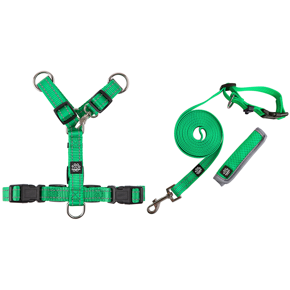 멍템 강아지 H형 하네스 + 핸즈프리 리드줄 세트 19,260원