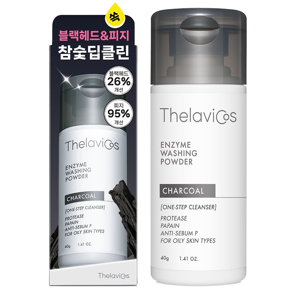 테라비코스 차콜 엔자임 워싱 클렌징 파우더, 40g, 1개 14,600원