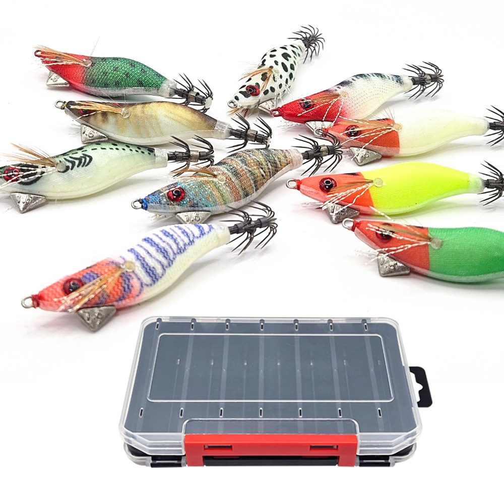 아시카 새우 스테이 신수평에기 10+1 케이스세트 무료배송 특가 UV 야광 한치 갑오징어 쭈꾸미, 1세트, 10개입 45,000원