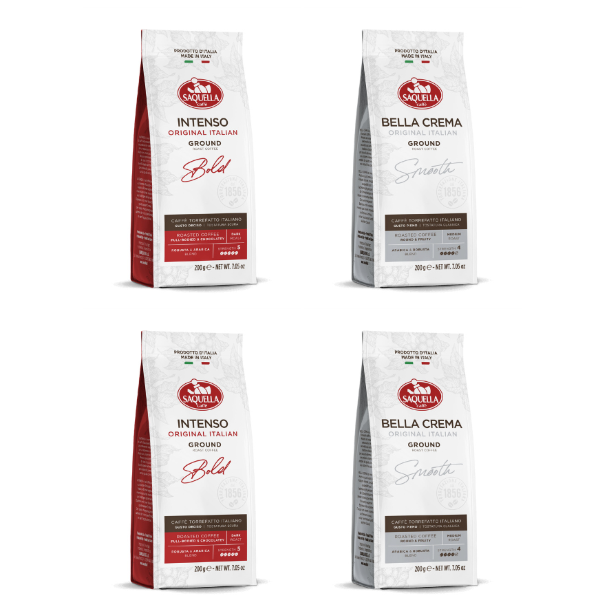 사켈라 이탈리안 커피 볼드 콤보 팩 4번 가방 x 200그램 커피 (2번 인텐소, 2번 벨라크레마), 4개, 200g, 에스프레소 42,850원