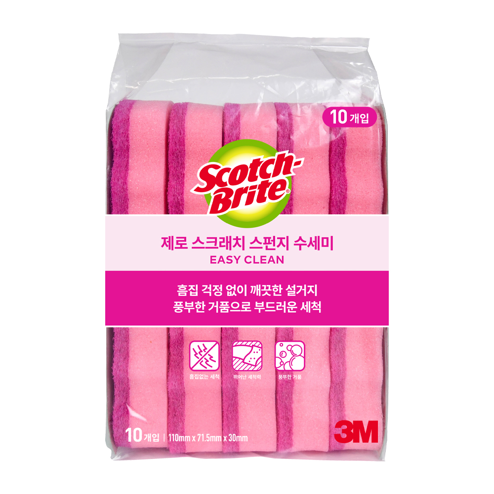 스카치브라이트 3M 제로 스크래치 스펀지 수세미 12,550원