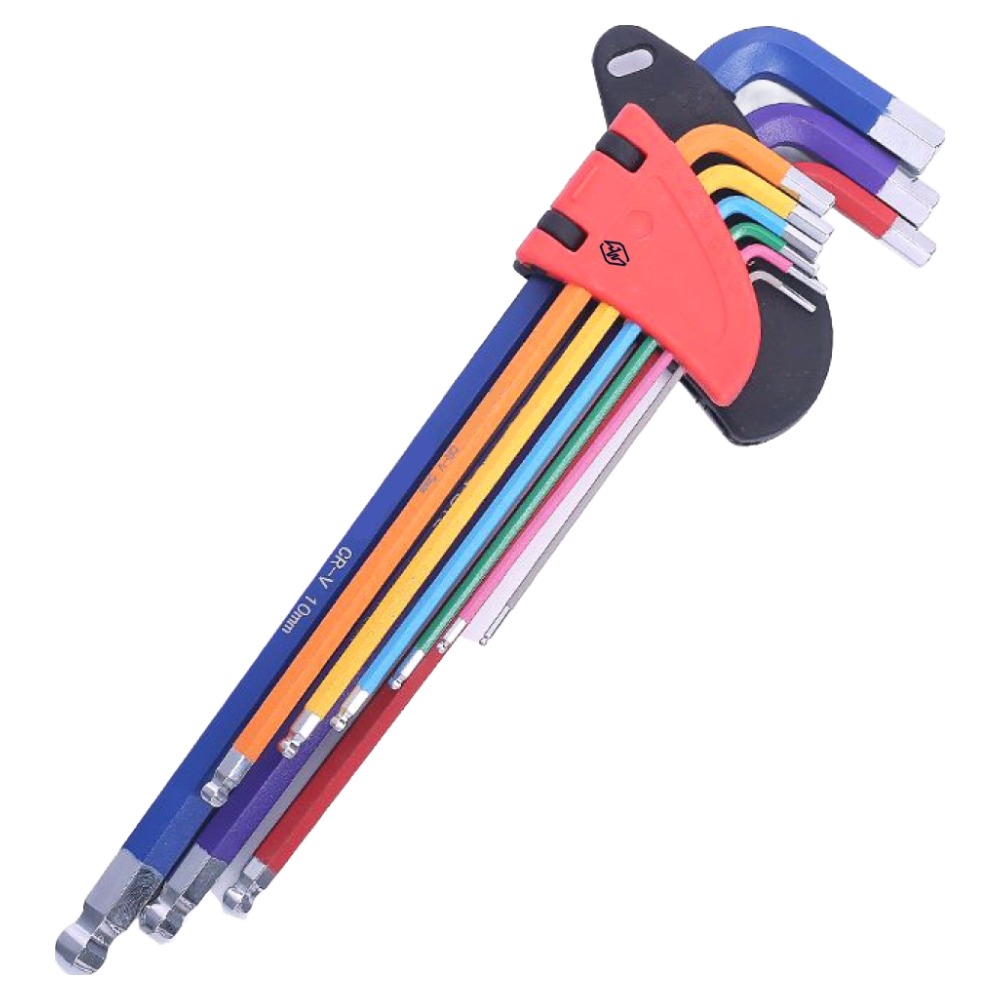 종원 다목적 공업급 크롬 바나듐 스틸 컬러 육각 렌치 L 9종 세트 11,400원