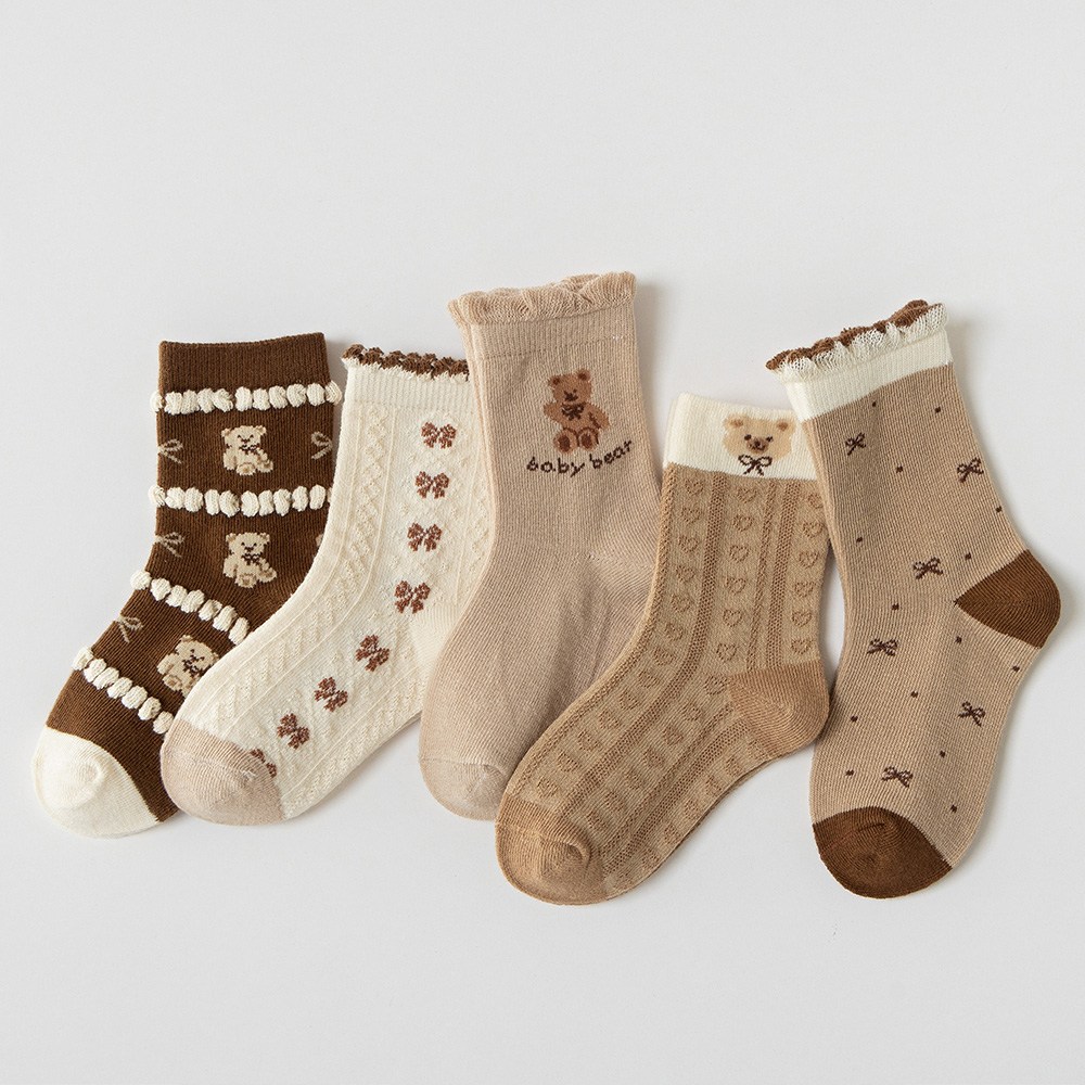곰돌이 여자아이 여아 양말 5켤레 세트 9,900원