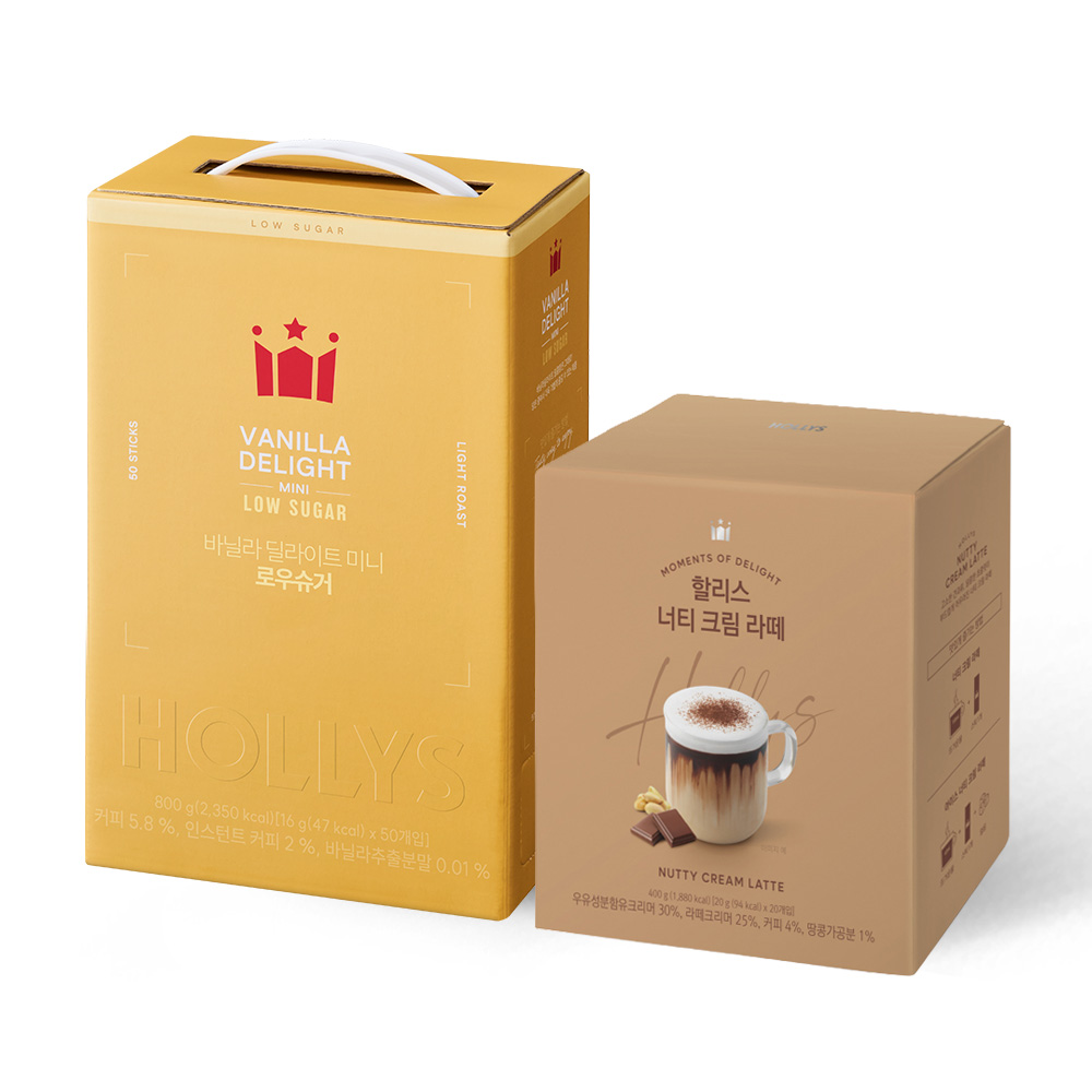 [할리스] 바닐라딜라이트 미니 로우슈거 50T+ 너티크림라떼 20T, 16g, 1, 50 35,900원