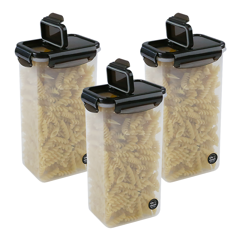나누담 클래식 시리얼 잡곡통 오픈캡 밀폐용기 1.8L, 혼합색상, 3개 13,800원