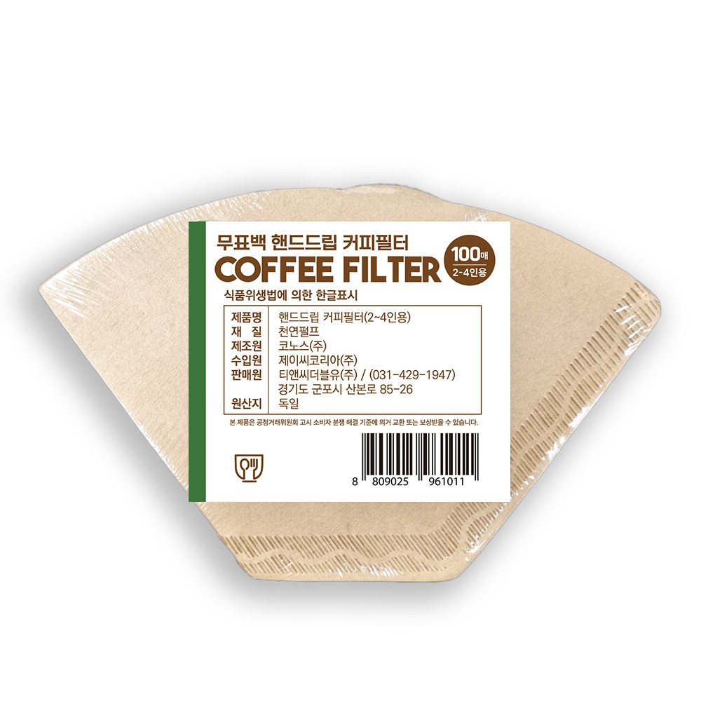 살림마루 핸드드립 커피필터 여과지 독일산, 6세트, 100개입 20,900원