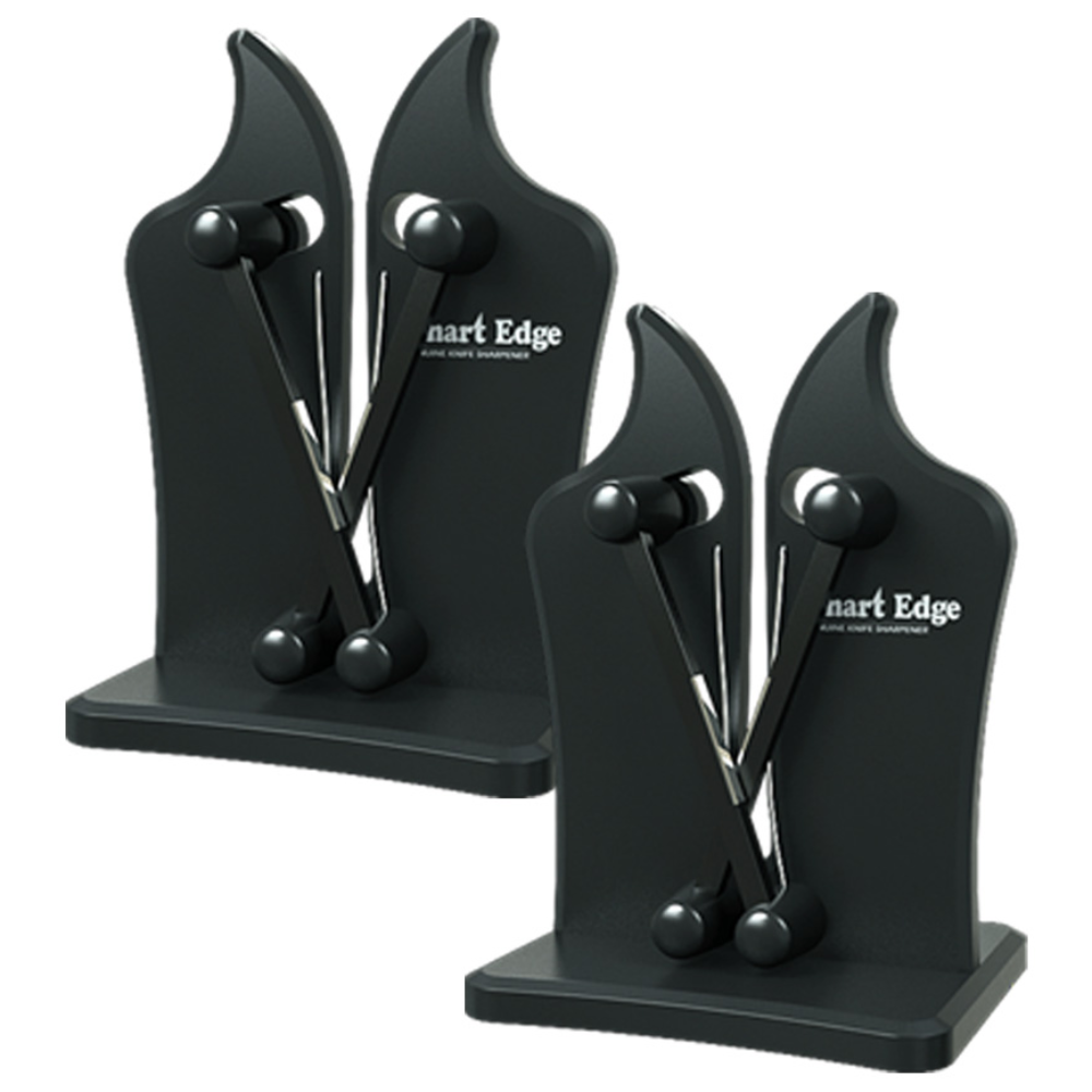 서비마켓 국내생산 칼갈이 샤프너 칼 연마기 (1+1), 1세트, 블랙 39,800원