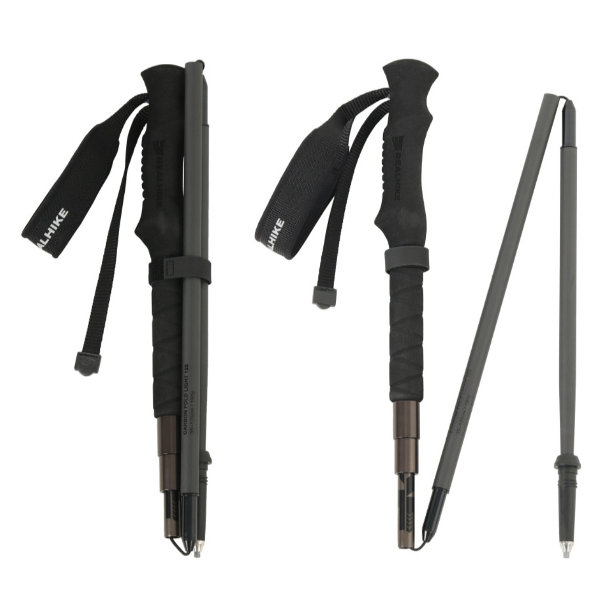 리얼하이크 카본폴드 라이트 125 국내제작 초경량 접이식 카본 트레킹폴 등산스틱, 1세트, 카본폴드라이트 167,000원