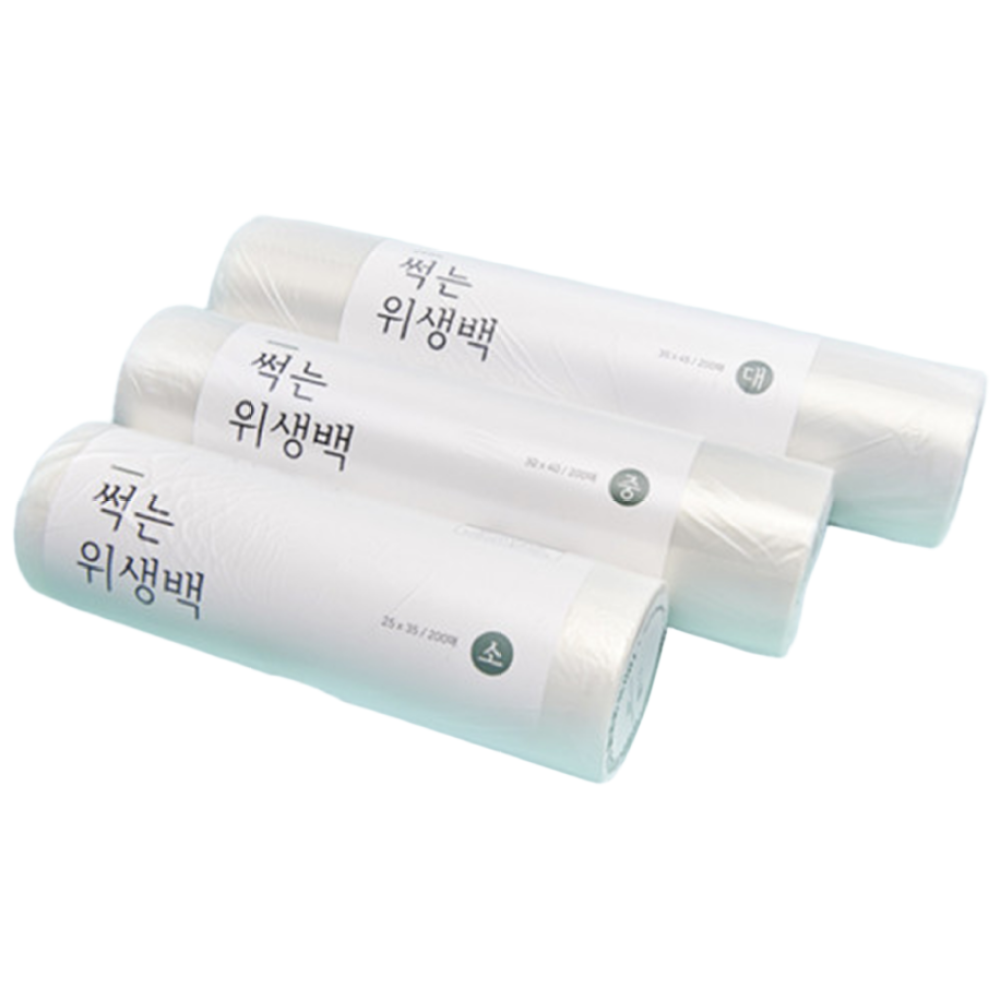 아이엠그리너 친환경 생분해 썩는 위생백, 중(M), 1세트, 200개 15,200원