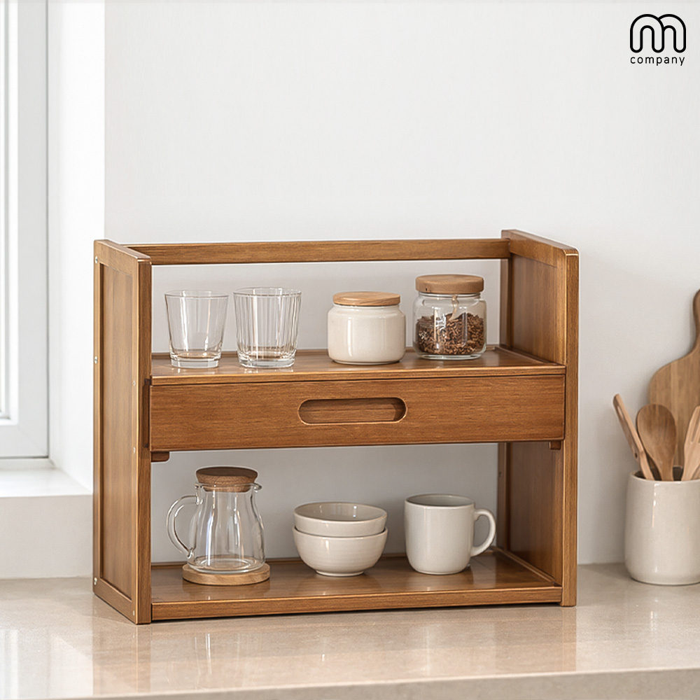 엠컴퍼니 원목 2단 주방 선반 씽크대 정리 수납장 컵 그릇 접시 전자레인지 정리대 다용도 양념통 수납함 식탁 렌지대 정리함 부엌 싱크대 전자렌지 보관 [md : shajs-654], 1개 29,800원